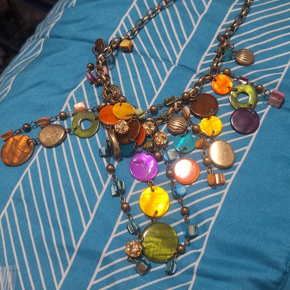 Charming Charlie Multicolor Charm Necklace And Earring Set - Picture 6 of 7